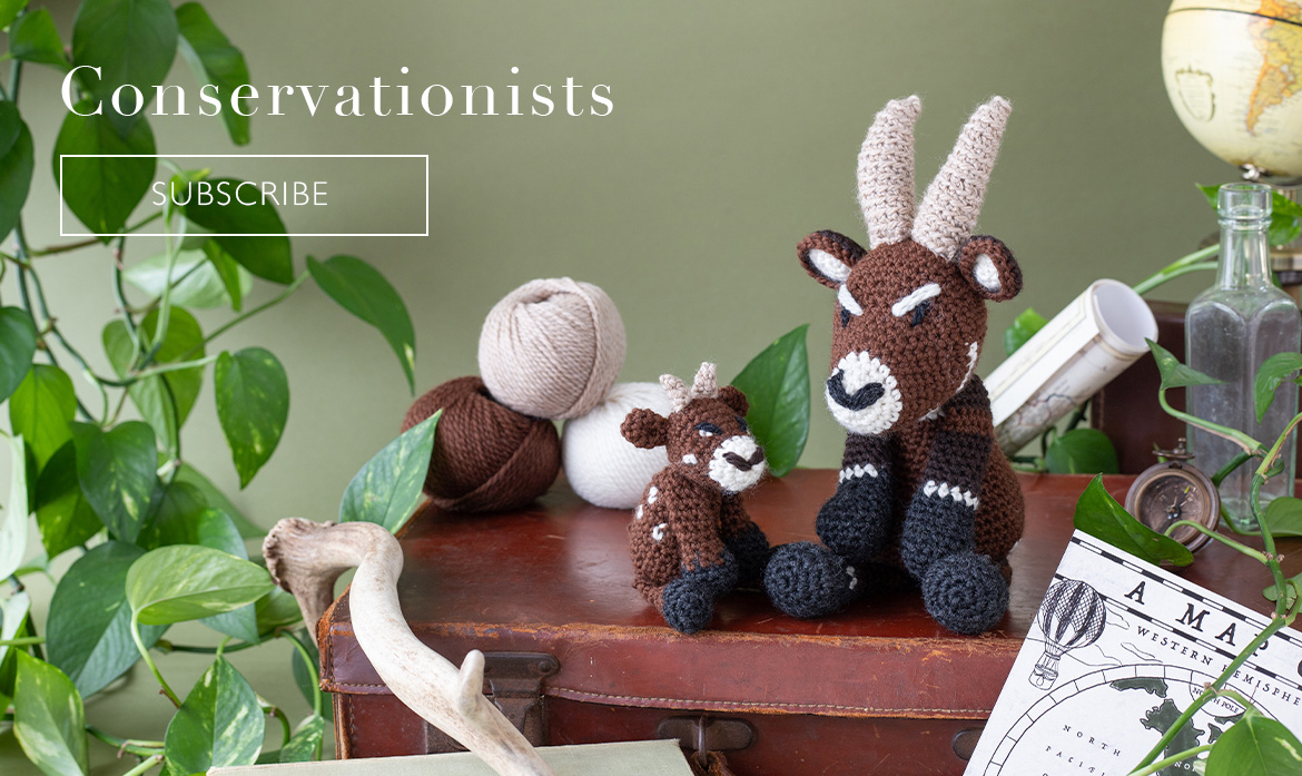 Subscriptions conservationists saola endangered crochet subscription box